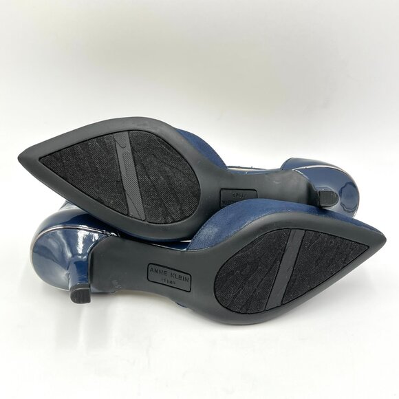 Anne Klein Womens Size 6 Fabulist Navy Blue D'Orsay Pumps‎ Heels Shoes - Picture 9 of 13